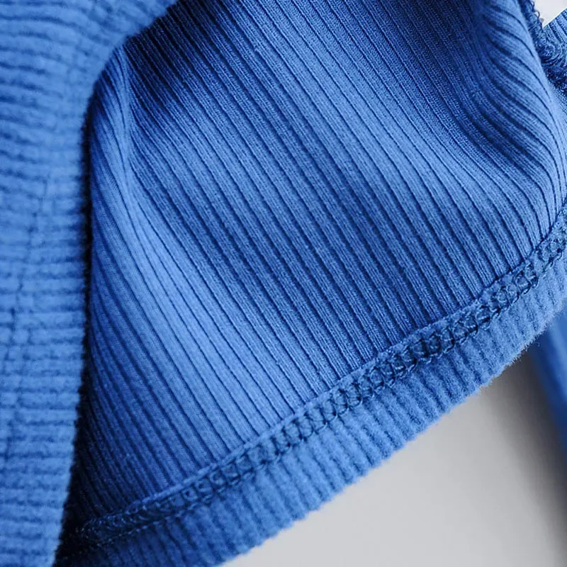 Slim V-neck Long Sleeve Bottomed Womens Tops And Blouses High Street Solid Color Open Navel Cardigan