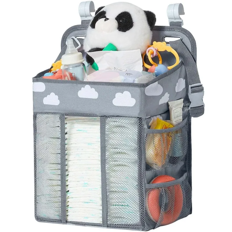 Baby Crib Hanging Storage Bag Diaper Nappy Organizer for Newborn Cot Bed Organizer Kids Infant Bedding Nursing Bags crib storage bag