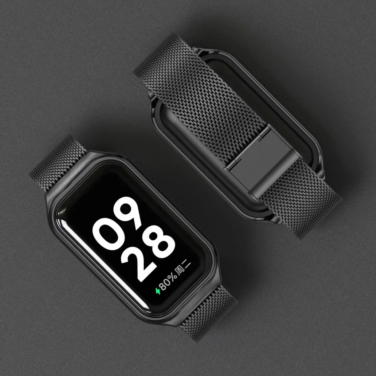 Enhanced Stainless Steel Strap with Metal Bracelet and Protector Case