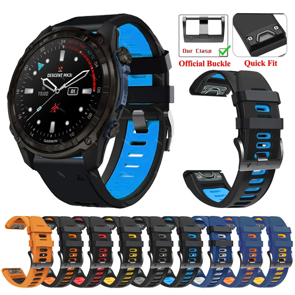 

Quickfit Strap For Garmin Descent Mk3i 51mm Mk2i Mk2 Mk1 Fenix 6X 6 Pro 7X Pro 7 Solar 5X 5 Plus 22mm 26mm Watchband Bracelet