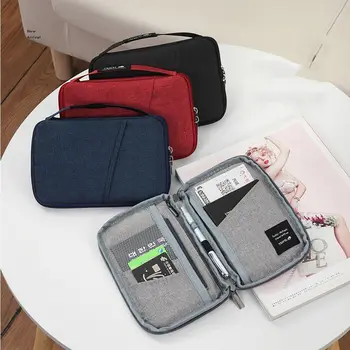 Accessori da Viaggio: Portafoglio da Viaggio in Tessuto Oxford, Porta Biglietti, Porta Passaporti Familiare, Custodia Protettiva con Cerniera per Passaporti e Documenti