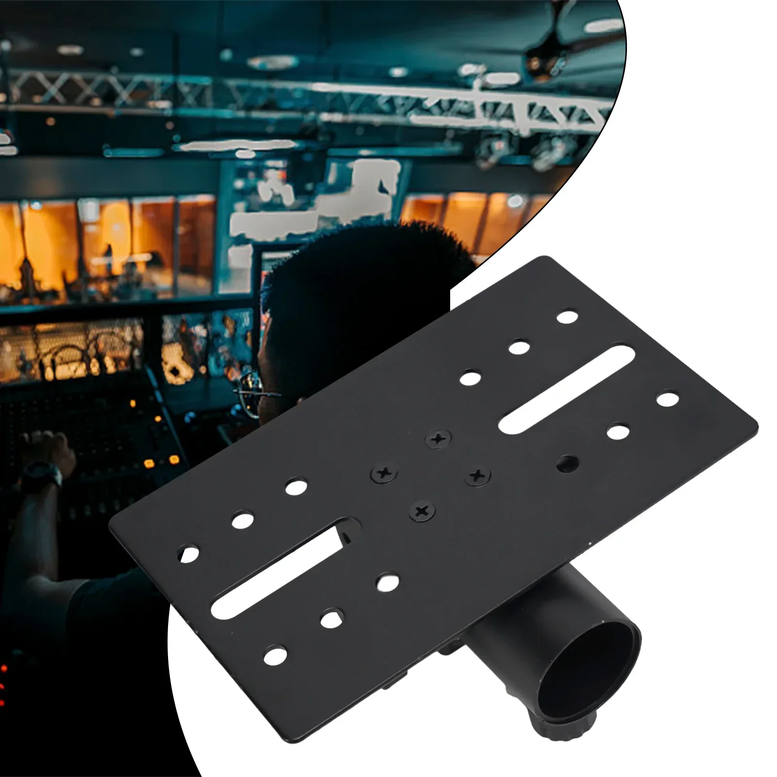 Rotatable 35mm Metal Mount Tripod Pole DJ Speaker Stand Adapter Top Cap Adjustable Metal Tray Mount Tripod Speaker Stand
