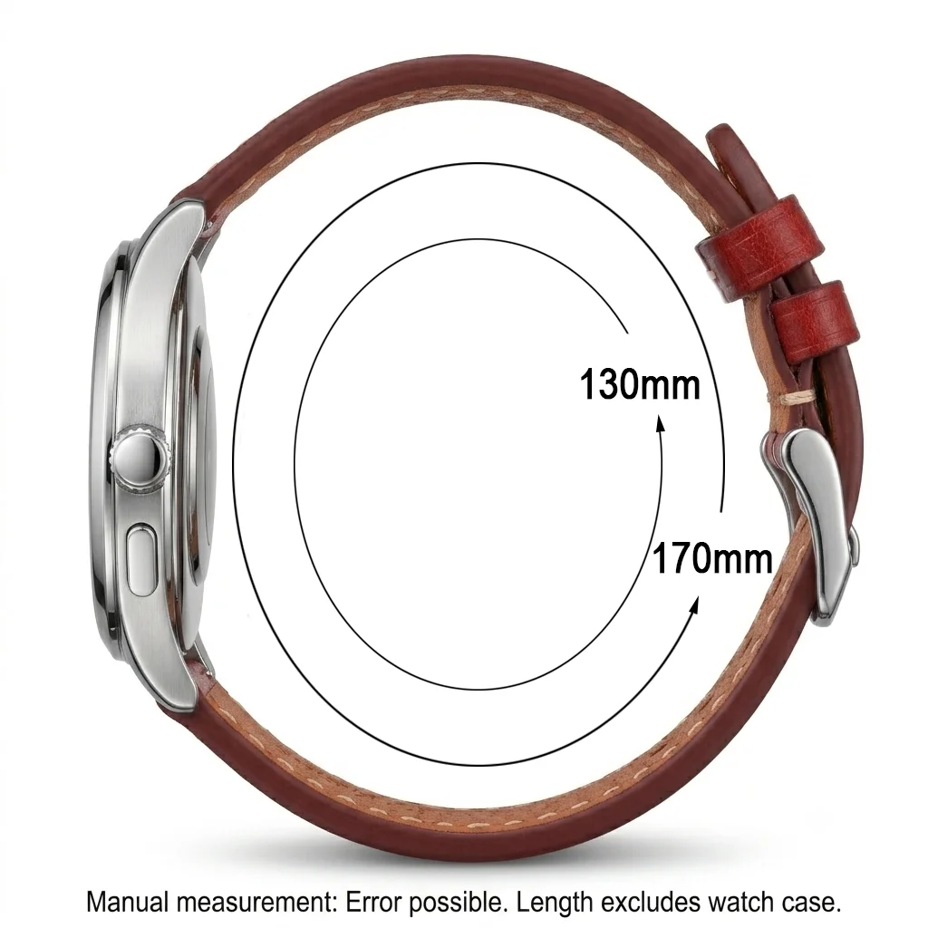 Elegant Vintage Oil Wax Leather Watch Strap - Soft Top Grain Leather Bracelet
