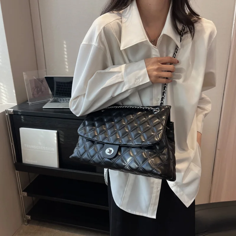 Large Capacity Women Pu Leather Handbags High Quality Ladies Chain Shoulder Tote Bag Luxury Female Crossbody Bags for Women New