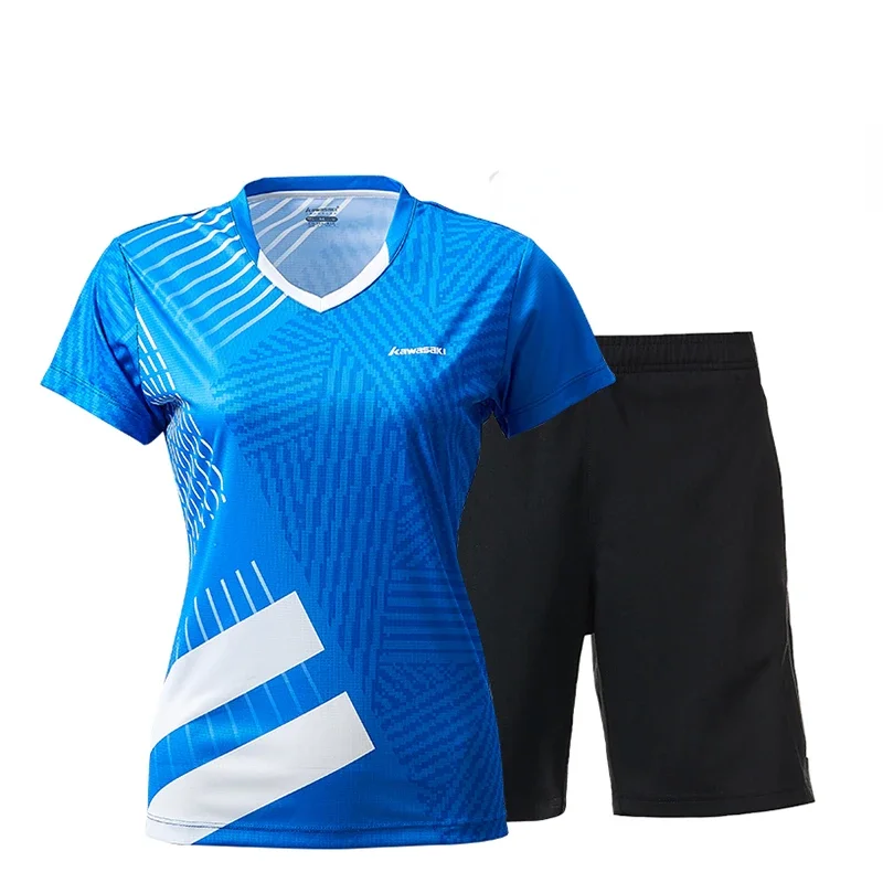 new Hot Kawasaki Tennis t-shirt match badminton short sleeve t shirt clothing quick dry sport Jersey top men women polo