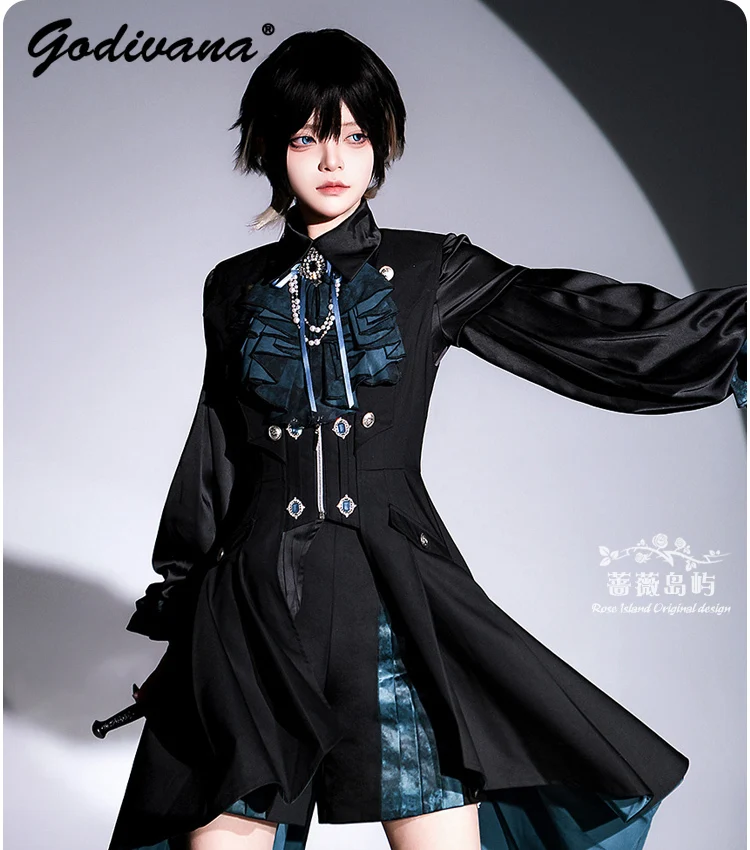 Original Dark Goth Prince Clothing Set New Spring Summer Women's