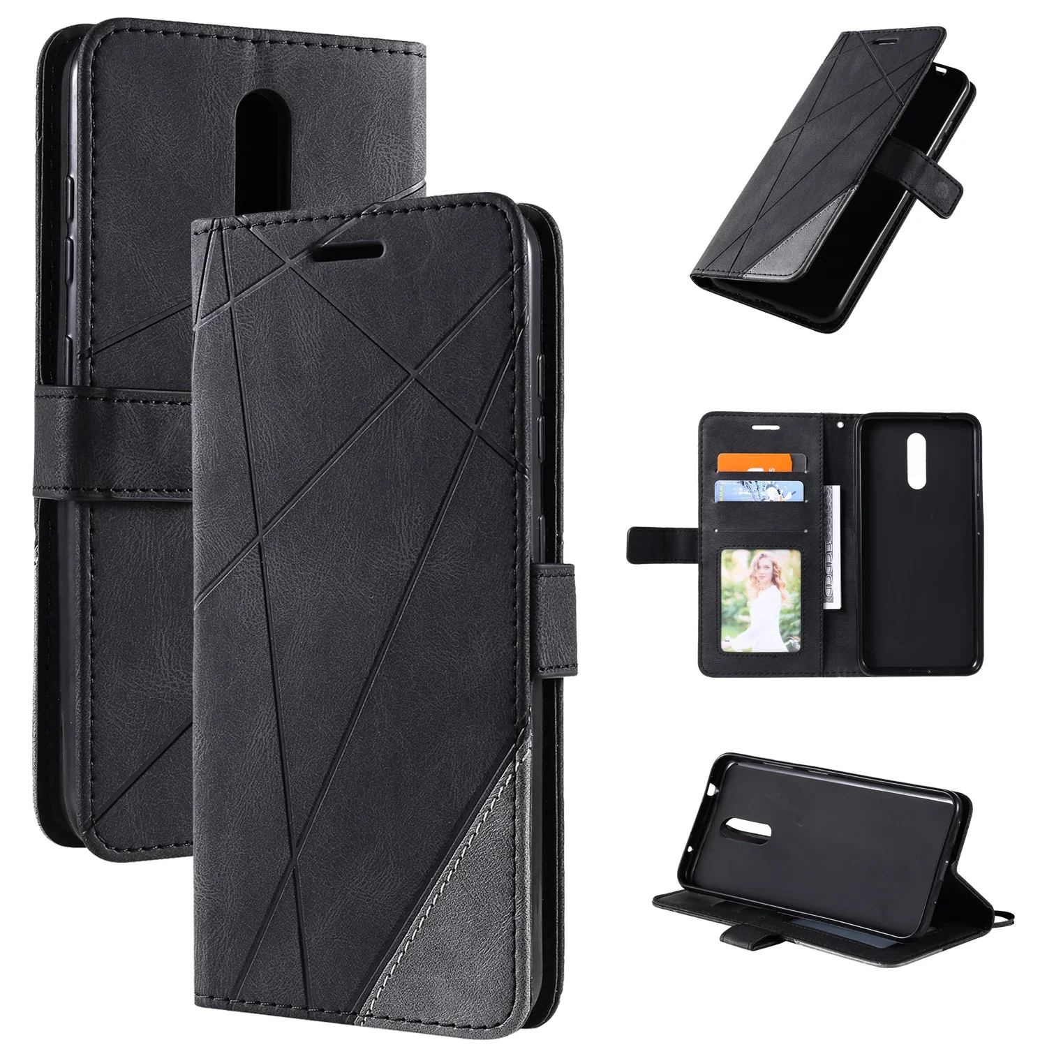 Wallet Flip Leather Phone Case For Vivo Y20 Y11S Y12S Y15 Y17S
