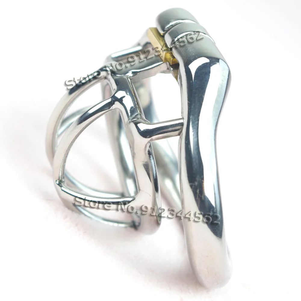 

Super Small Chastity Cage With Arc Base Stainless Steel Male Chastity Devices Sex Toys For Men Penis Lock Cock Ring