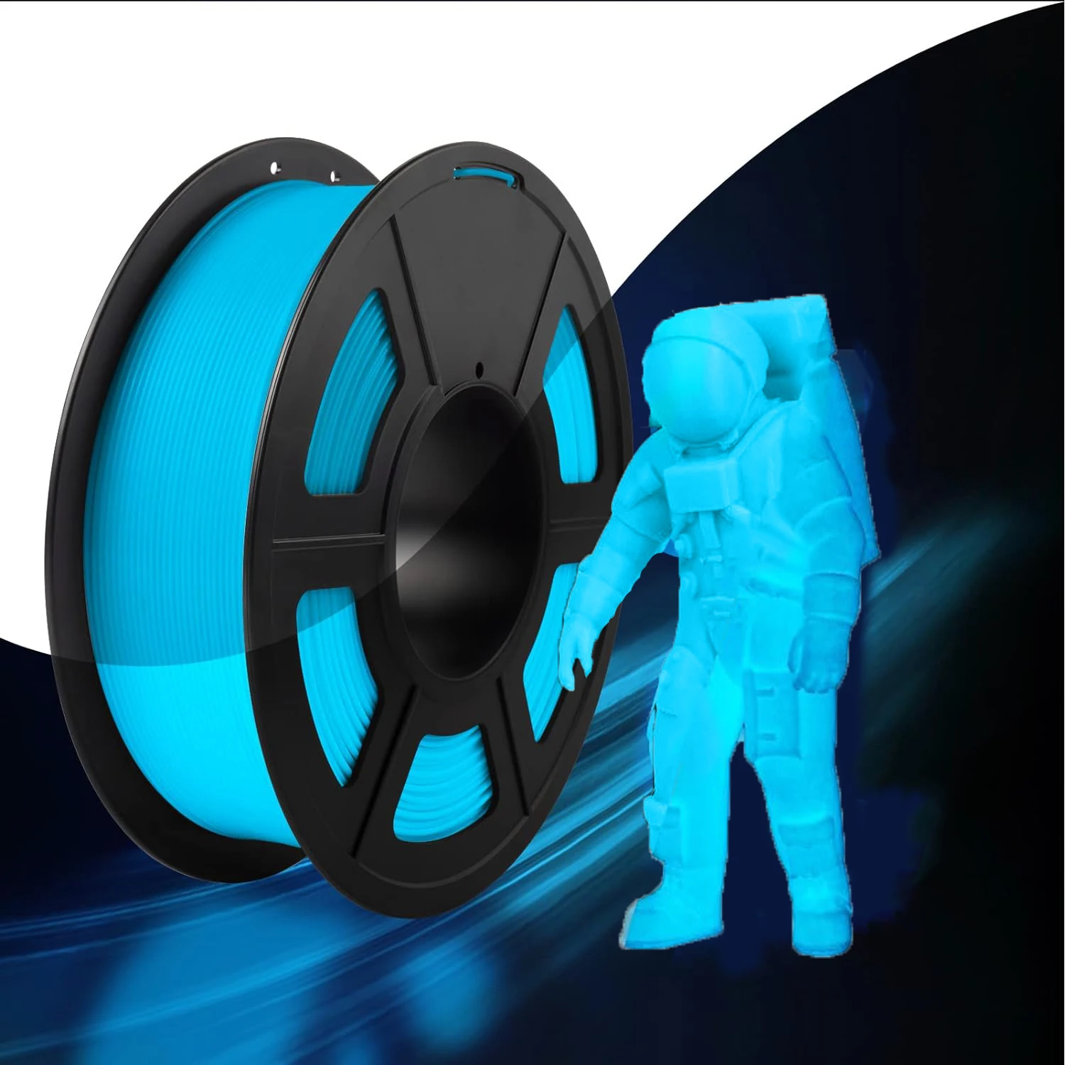 95A TPU 3D 프린팅 필라멘트, 1.75mm, 야광, 부드럽고 유연한 TPU 필라멘트, 높은 경도와 탄성, 최적의 사용