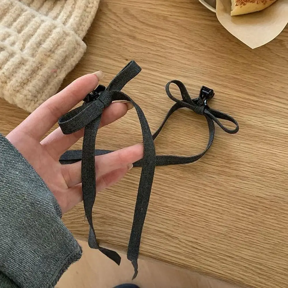 

Y2k Balletcore Bow Hairpin Braiding Hair Tool Cloth Ribbon Hair Clip Bowknot Korean Style Headwear Small Hair Claw Girl