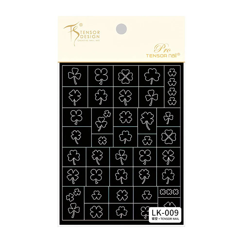 Floral Bloom Nail Art Adhesive Stickers - Abstract Flower Design