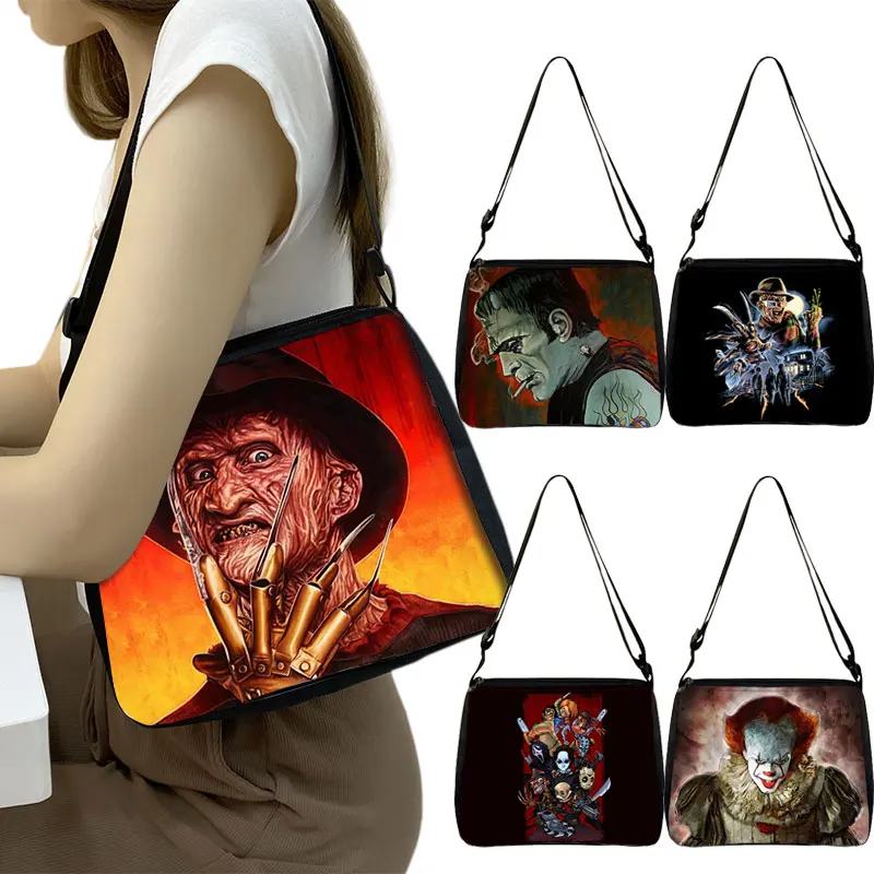 Horror Movie Character Handbag Jason / Michael Myers / Freddy Krueger Chuck Women Tote Bag Fashion Shoulder Bags