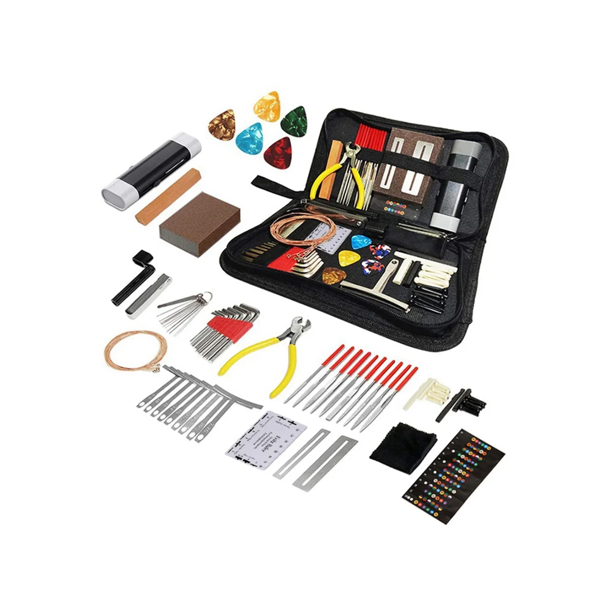 

Guitar Repair Kit with 72 Parts Professional Guitar Repair Kit and Accessories For Electronic Guitars, Ukulele,