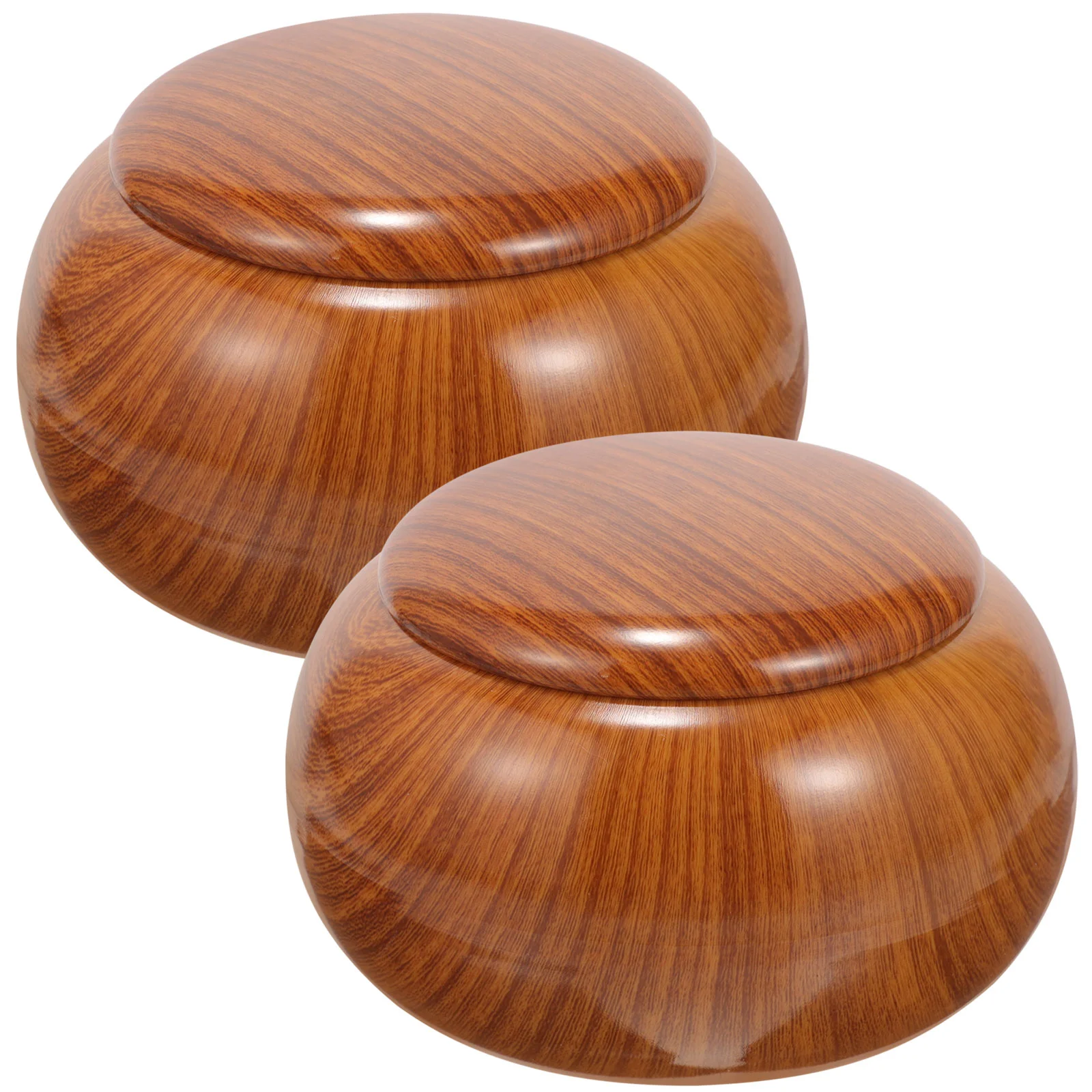 

2pcs Go Chess Pieces Pot Simple Chess Pieces Storage Can Wooden Chess Game Pieces Jar