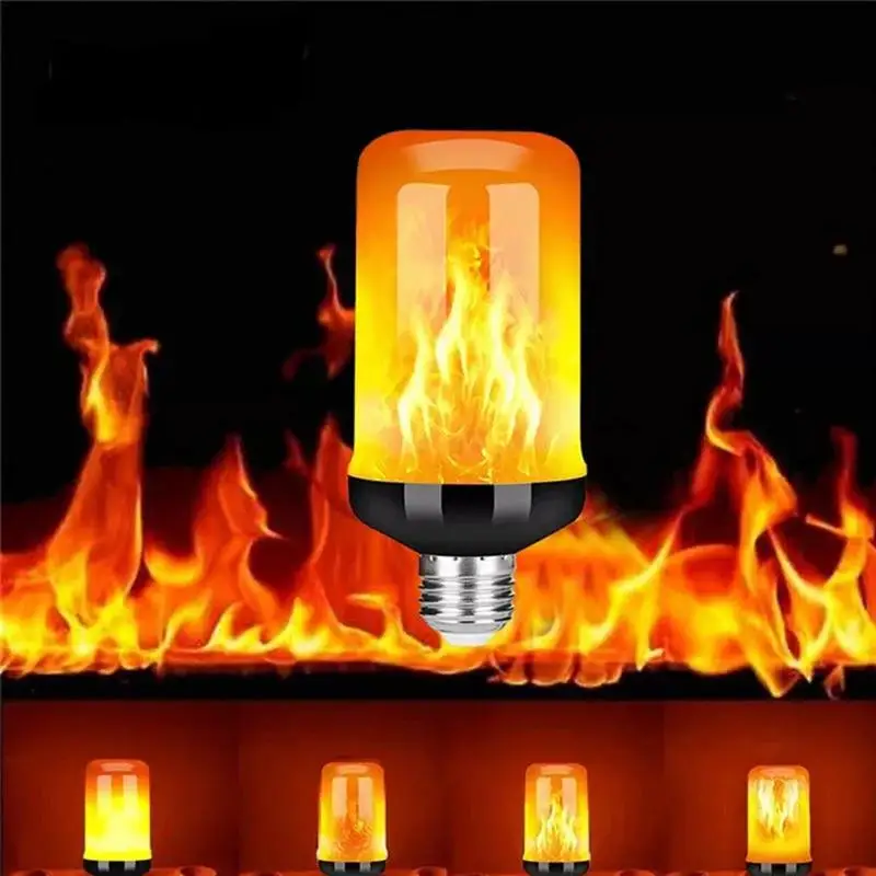 

LED Flame Bulbs E27 E26 B22 Flickering Flame Effect Fire Light Bulb Emulation Fire Lighting Retro Decor Energy Saving Lamp