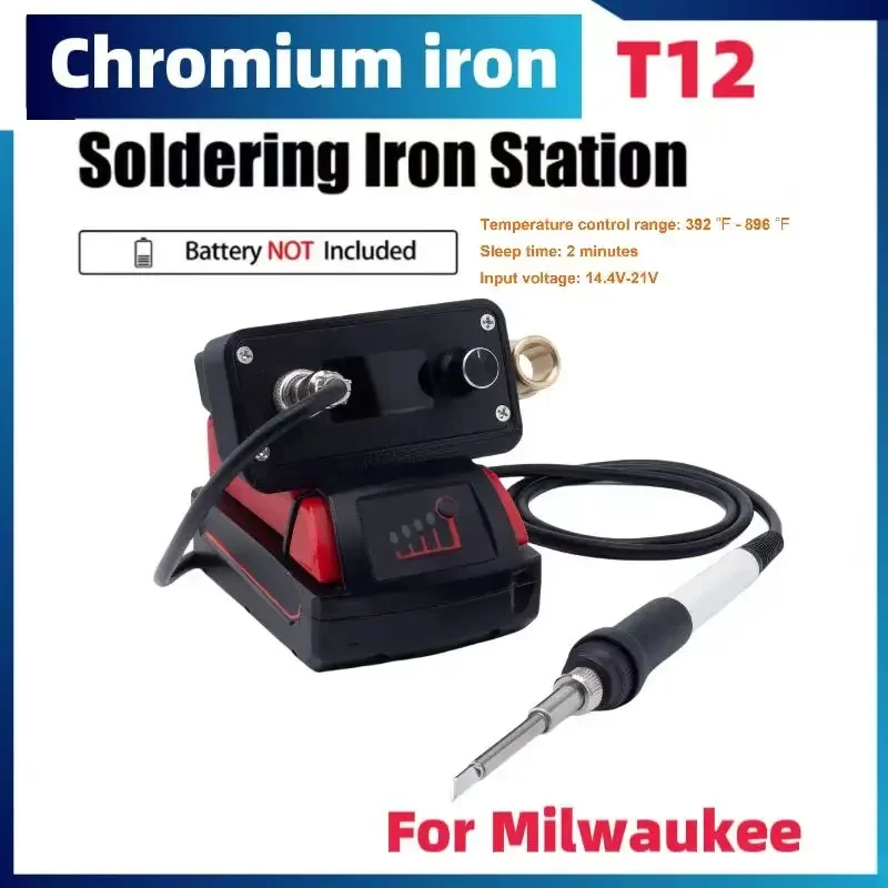 T12 Series For Milwaukee Soldering Iron Station 18V portable Cordless Soldering iron (Battery Not Included) 1pcs t12 j02 t12 jl02 t12 js02 series iron tips for hakko soldering station fx 951 952 soldering station weldingtool