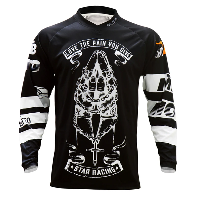 thumbnail image 1 of Camiseta de ciclismo profesional para hombre 2022 de secado rápido para motocross, descenso, bicicleta de montaña, DH, ropa de motocicleta, camisetas de MTB, 1 of 5