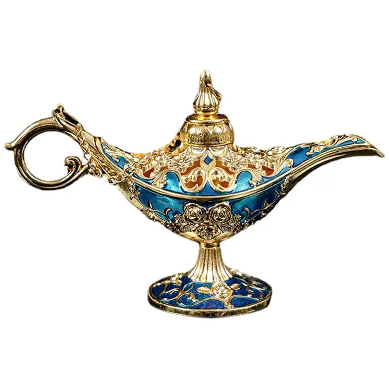 Aladdin Oil Lamp Vintage Legend Oil Lamps Decorazione Da Tavolo Art Craft Classic Vintage Ornaments Metal Craft Gift Classic Arabian