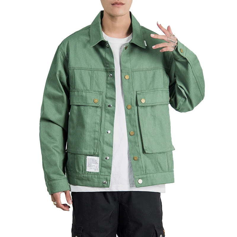 

Men's Casual Jacket Plus Size Coats Multi-pocket Cotton Tooling Outwear
