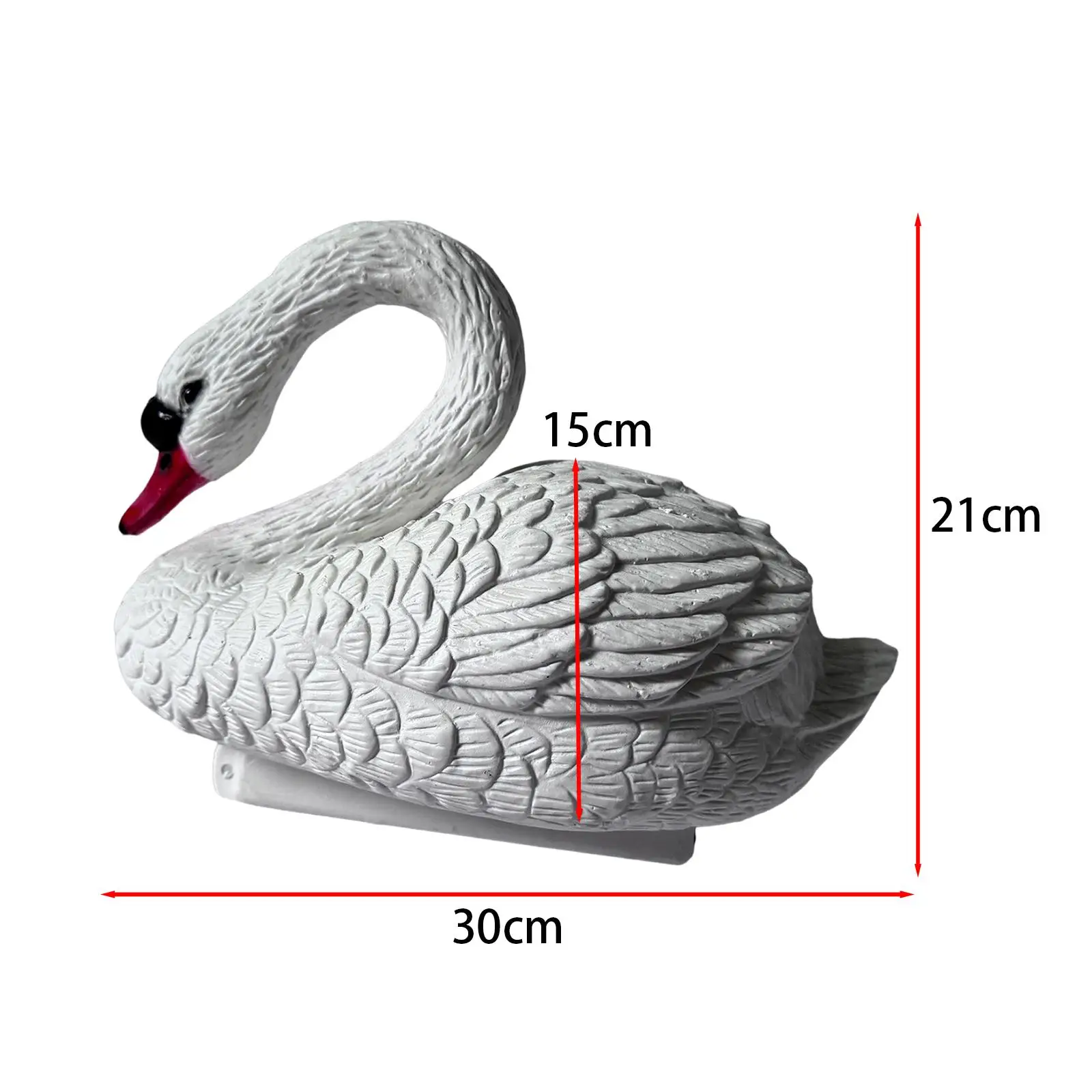 Swan figurine floating ornament garden pond courtyard statue decoration
