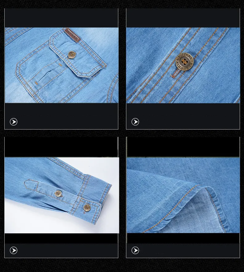 Denim Long Sleeved Shirt Plus Size 5XL Spring Loose Men Pure Cotton Autumn Fashion Casual Outwear