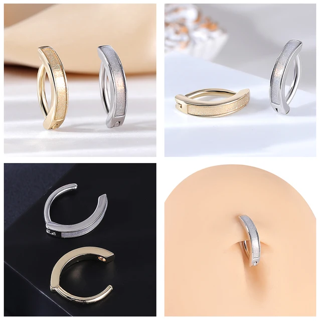 Piercing Ombelico 14G - Acciaio Inox, Design Cuore/Farfalla, Per Donna