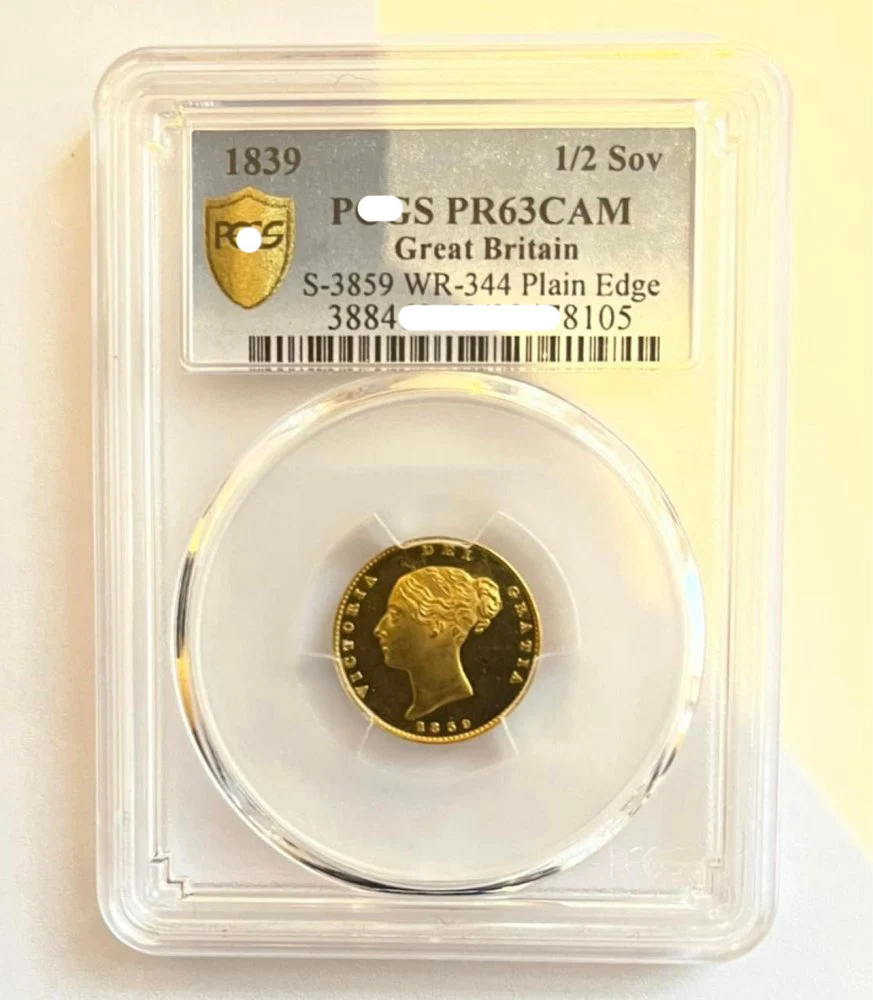 

Коллекционные монеты 1839 года из Великобритании, золотые и серебряные монеты, запечатанные в коробке, высококачественные коллекционные монеты, держатели из драгоценных камней