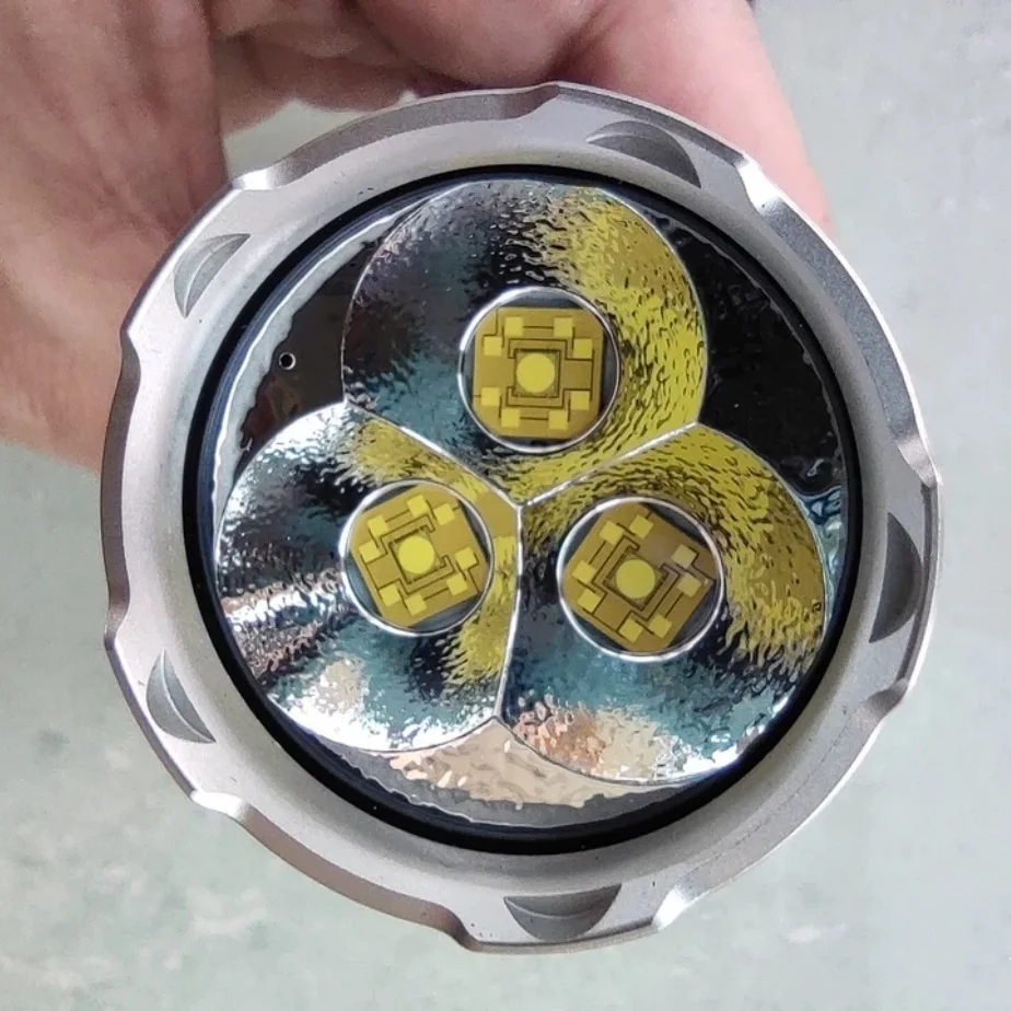 Rechargeable Tactical Flashlight with 3 UHi LEDs for Self Defense