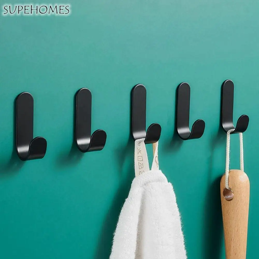 StainlessSteelJShapeStrongStickyWallHooksWaterproofSelf