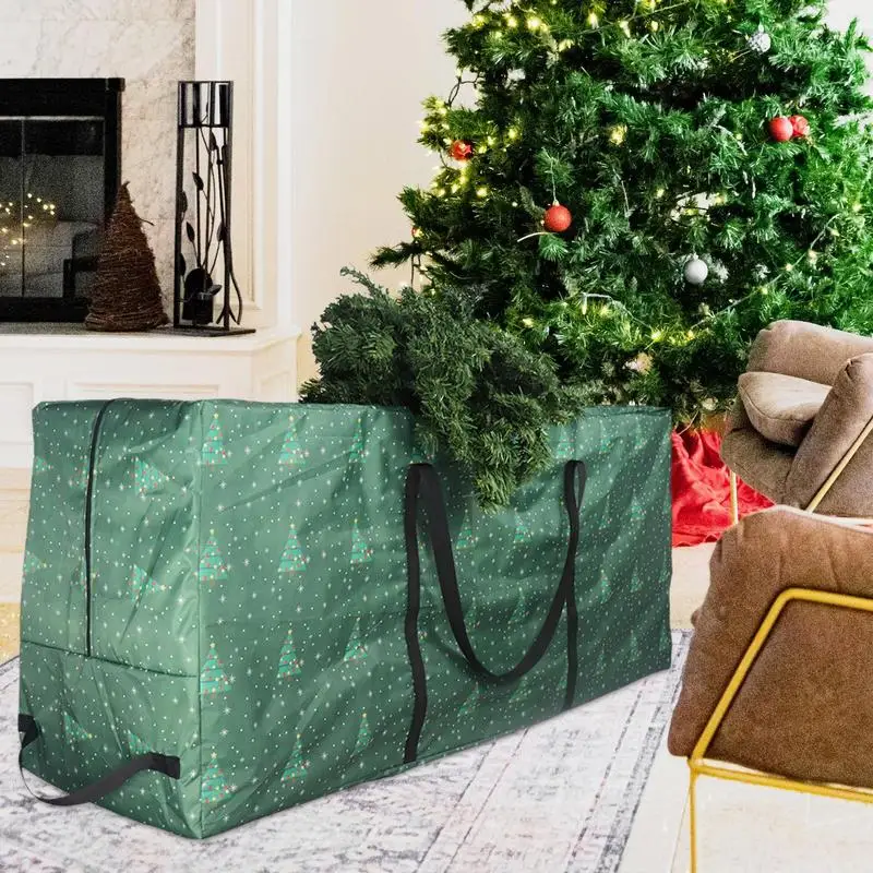 Grande borsa portaoggetti per albero di natale tessuto Oxford 210D con 4  manici borse portaoggetti impermeabili per alberi per un facile trasporto e  trasporto - AliExpress