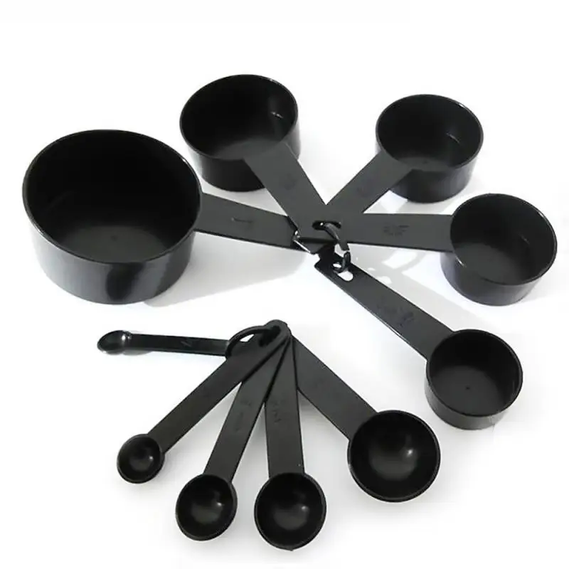 Kitchen Measuring Spoons Measuring Spoon Set set Measuring Spoons Kitchen Cook Black Plastic Teaspoon Scoop Measuring Spoons Cups Set Tools Kitchen Tools