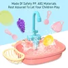 Kids Kitchen Sink Toys Simulation Electric Dishwasher Mini Kitchen Food Pretend Play House Toy Set Children Role Play Girl Toys 1