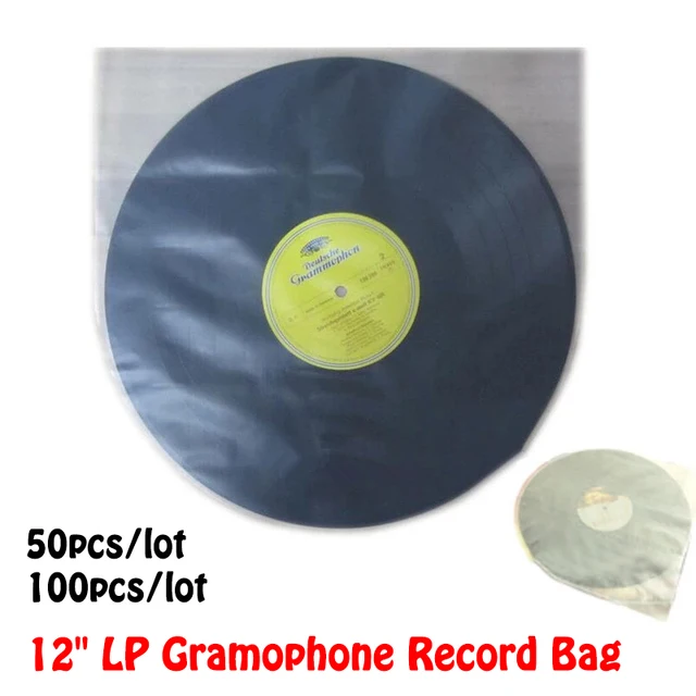 50PCS 12inch PE Vinyl Record LP LD Record 7.5 OPP Plastic Bags Anti-static  Record Sleeves