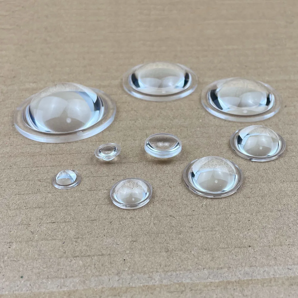 Acrylic convex lens Acrylic lens Optical led lens Optical lens accessories 10mm 20-42 50 mm Edged Acrylic Plano-convex Lens Flashlight LED Lens Focusing Torch Accessories Magnifying Glass Convex