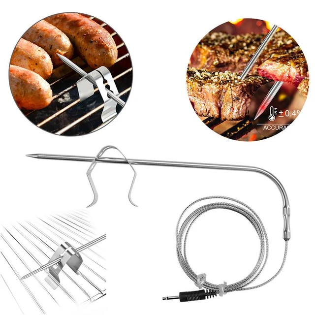 Meat Probe Replacement for Pit Boss Pellet Grills and Smokers 3.5mm Plug  Thermometer Probe Grill Accessories BBQ, with 2 Pack Probe Clips