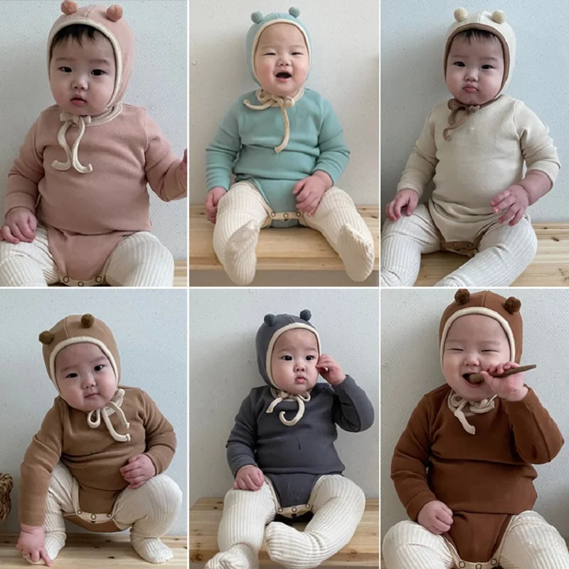 Newborn Sailor Romper Girls Boy Costume Anchor 3Pcs Newborn Baby Boy Girl Clothes Set Long Sleeve Baby Bodysuit+Pant +hat Infant baby clothes cotton thermal underwear Bodysuit Baby Bodysuits expensive