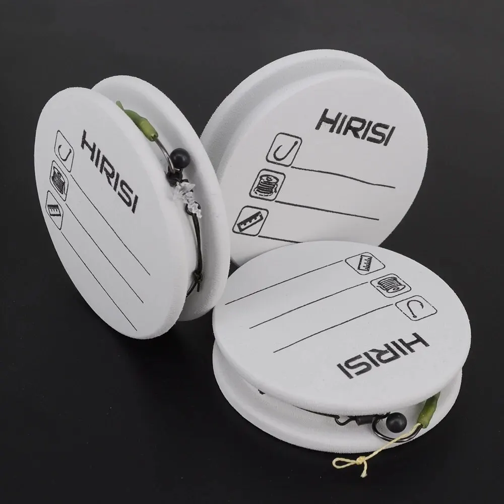 Hirisi 10pcs EVA Foam Spools Carp Fishing Rig Winders Line Leader Wire Board Win