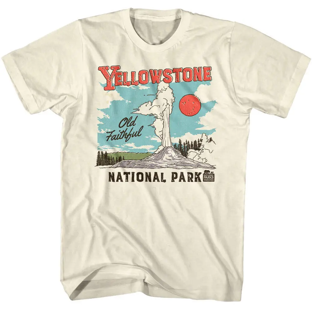 Yellowstone Old Faileful Maglietta Da Uomo Geyser National Park Cannoon Oregon Montan