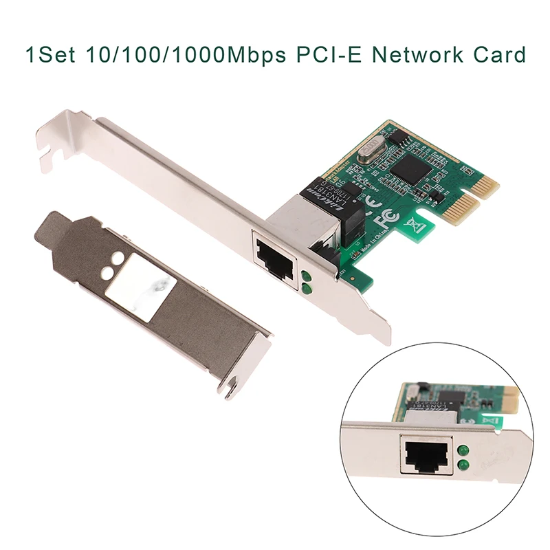 1set 10/100/1000mbps Gigabit Pci Express Pcie Network Card Rj