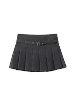 Pleated Shorts Skirts for Women, With Belt,Side Zipper, Mid Waist, Female Skort,Fashion - Image 4