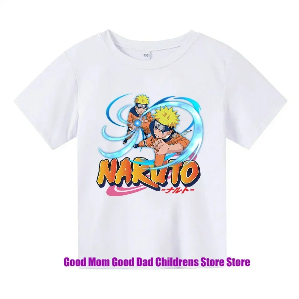 2024 New Naruto Zhu Li Naruto Summer Cool Children t shirt Leisure Pillar Man Cartoon T-shirt Boys And Girls 3-15 Years Old 6