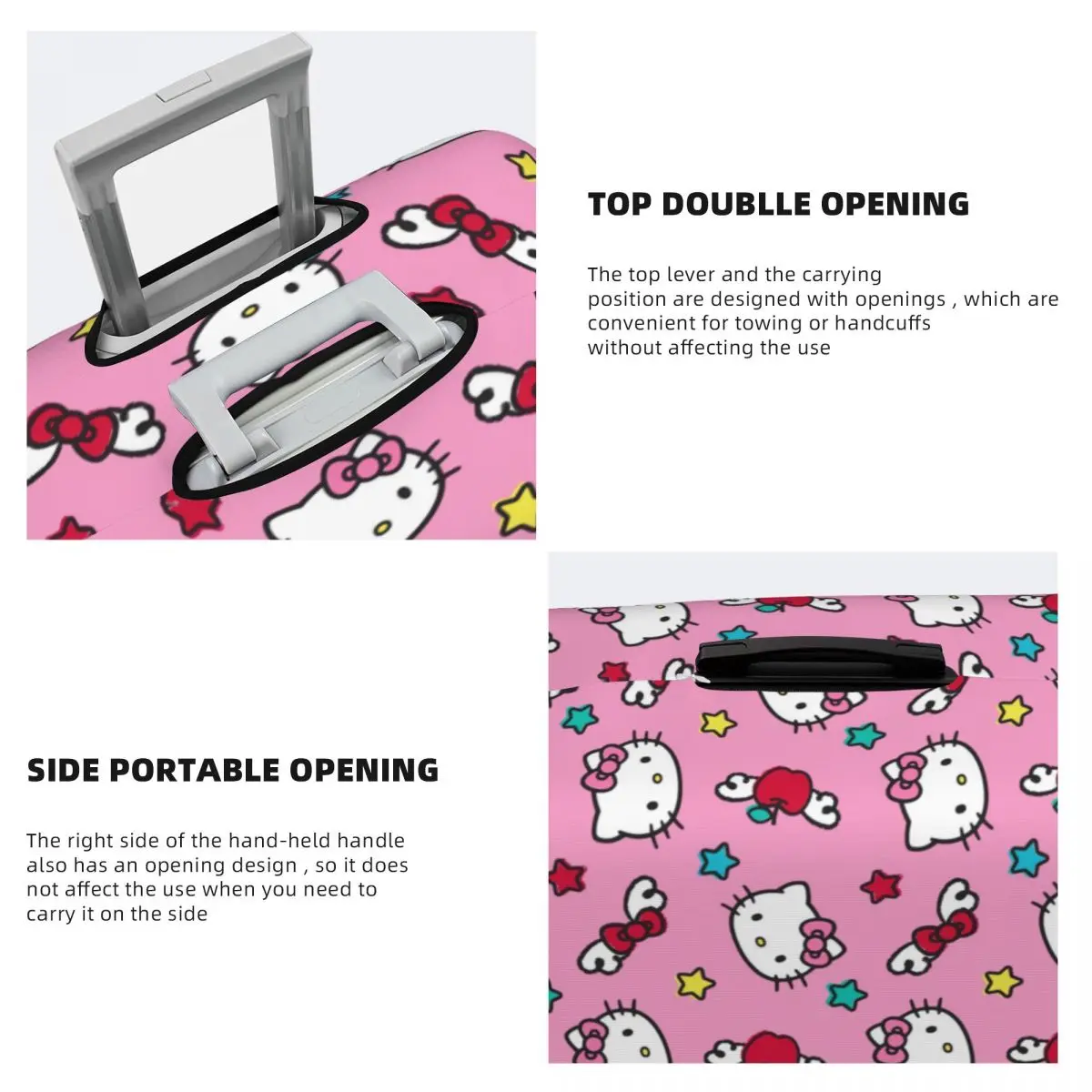 Custom Hello Kitty Sanrio Suitcase Cover Dust Proof Luggage Protective Covers for 18-32 inch 4