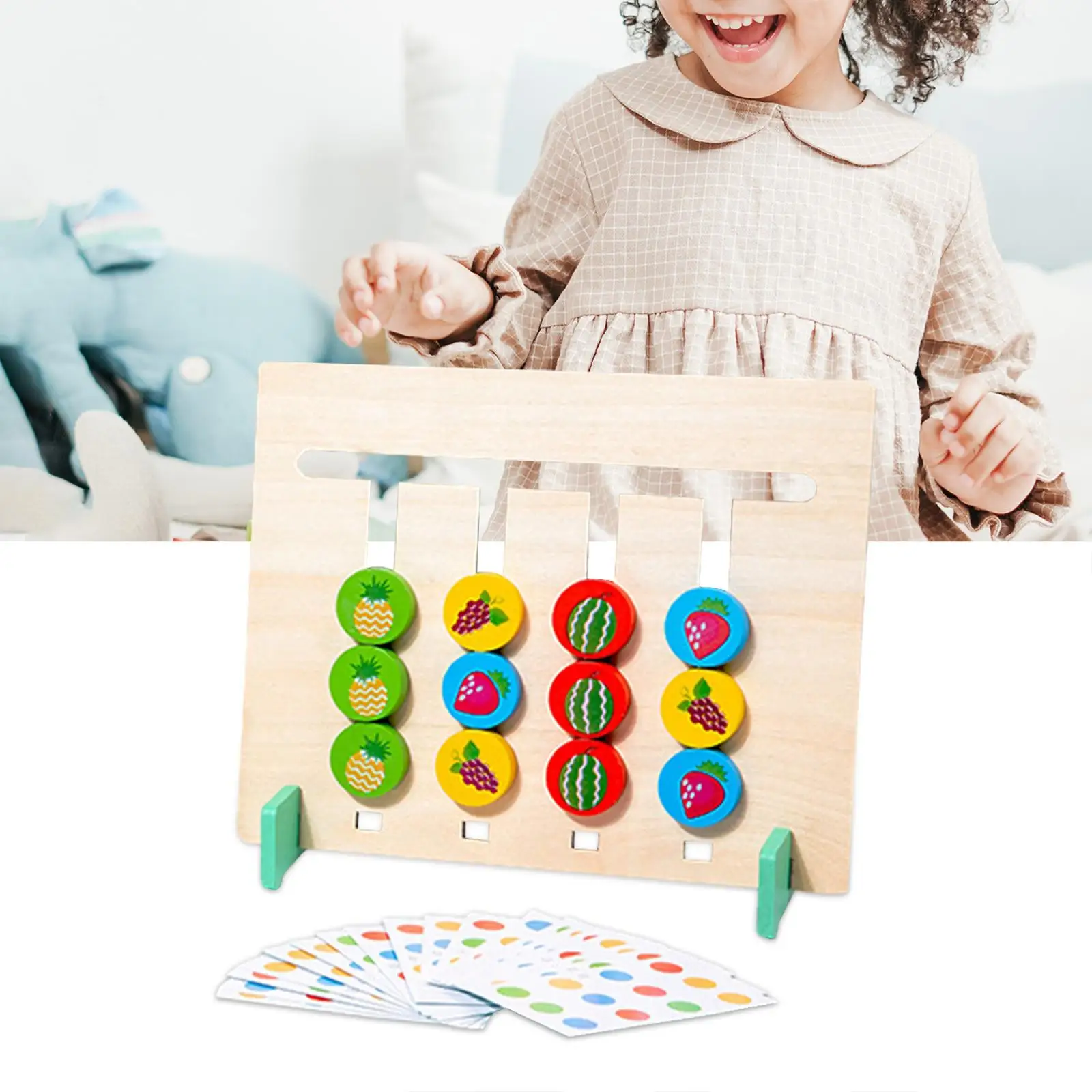 Color Matching Slide Puzzle Two Player Montessori Toys Board Games for Boys Girls Kids Age 3 4 5 6 7 Years Old Child Party Favor