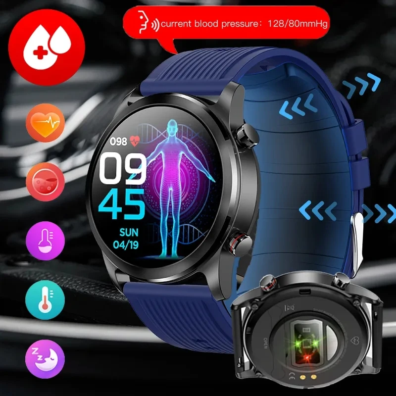 

Inflatable Strap AirPump Heart Rate Smart Watch Men Women Blood Glucose SmartWatch Sports Watches Air Pump Airbag Blood Pressure