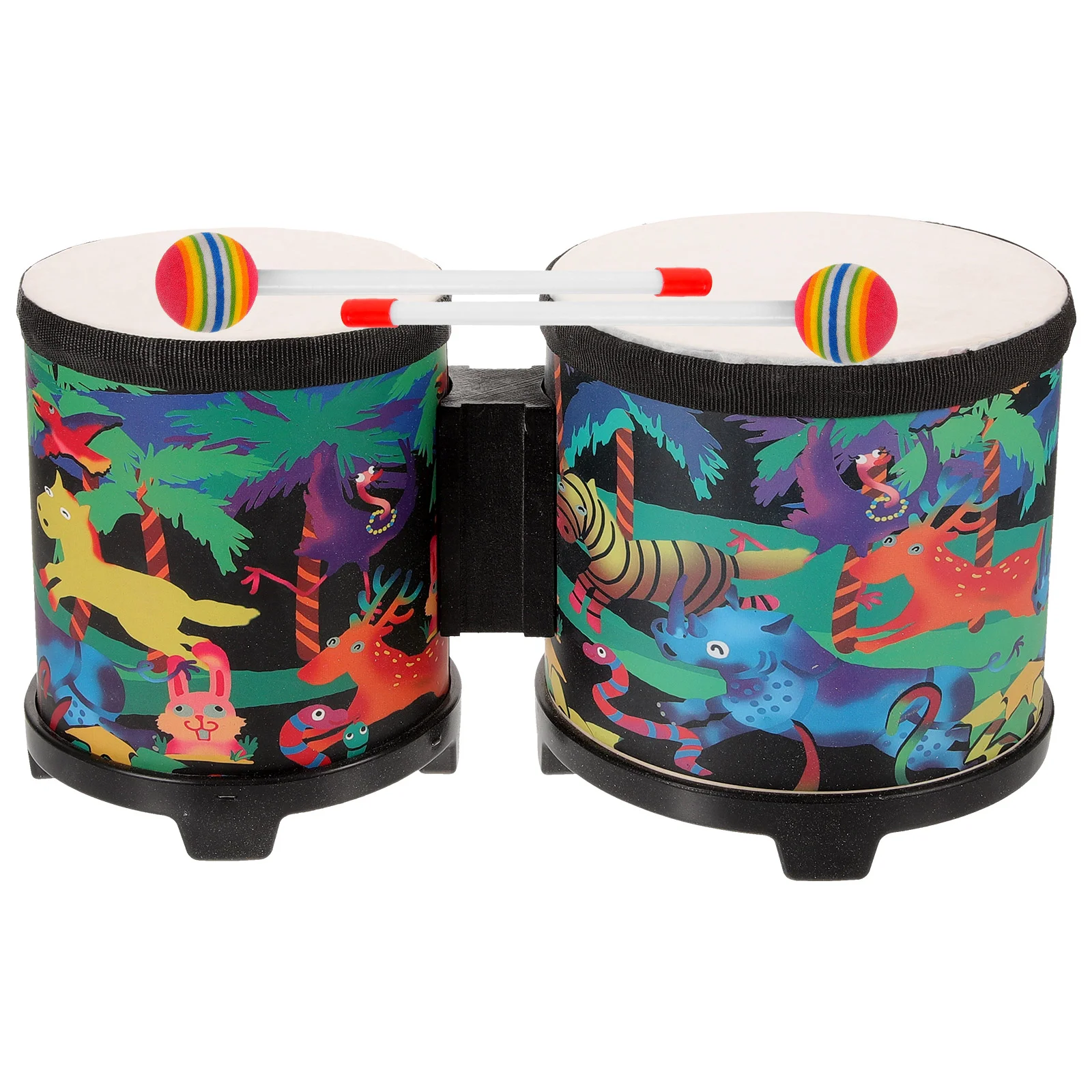Drum Toys Bongos Drums Musical Instruments For Adults Kids Tambourine Percussion Plastic Baby Conga Child