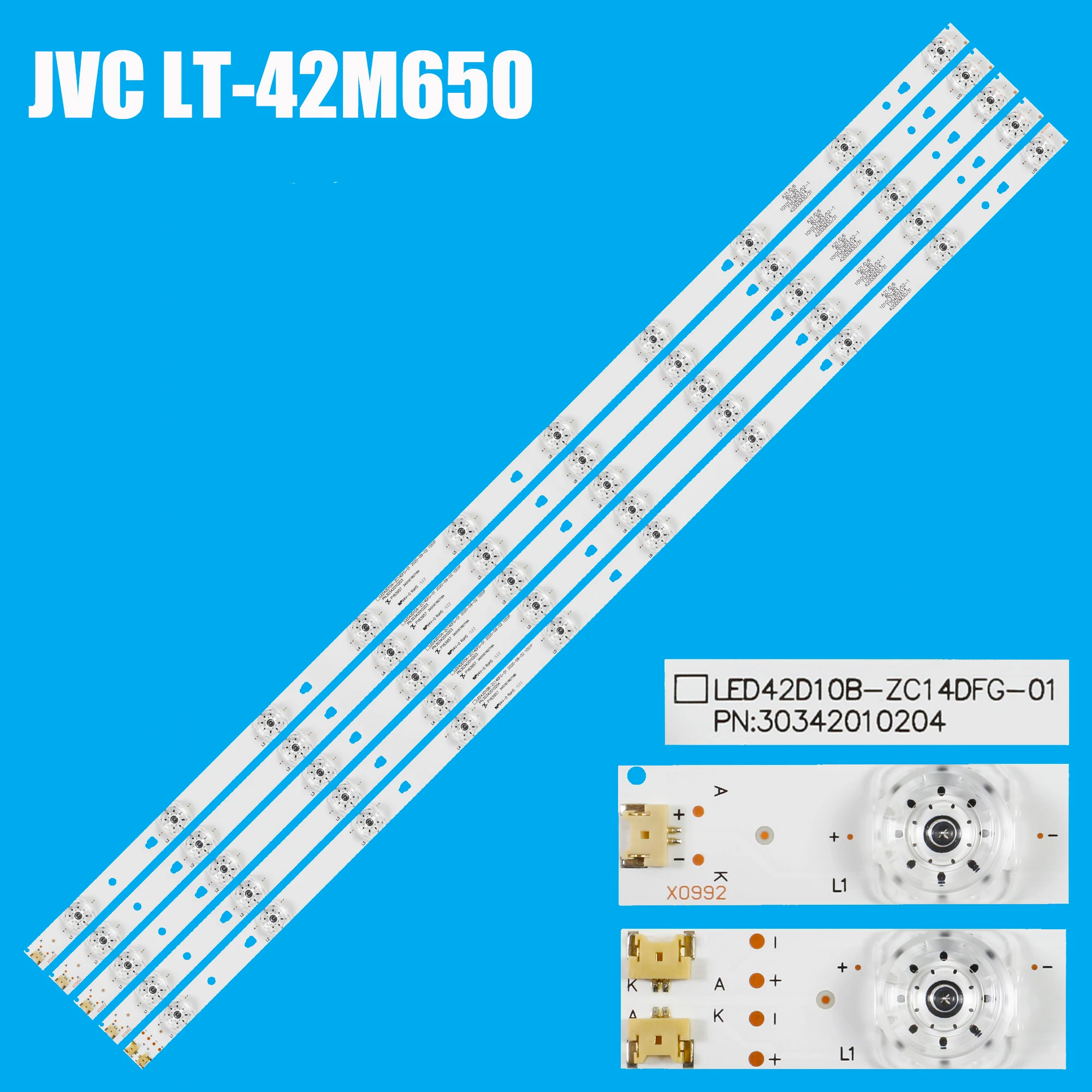 

LED Backlight strip for JVC LT-42M450 LT-42M650 LE42AL88R81A2 LE42U6500TF LED42D10A-ZC14DFG-01 KIVI 42FX10S LED42D10B-ZC14DFG-01