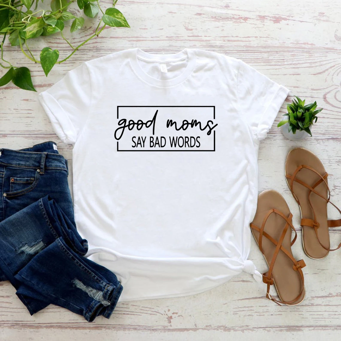 

Good Moms Say Bad Words T-Shirt Mothers Day Gift Mom Life Shirt Best Mom T-shirt Woman Tshirts Casual Tees Streetwear Women Top