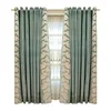 Italian Flannel European Embroidered Green Bedroom Curtain Dining Room Blackout Luxury Tulle 5