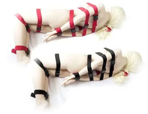PU Leather&Nylon Sexual Bandage Set Rope 7 Straps Bondage BDSM Restraints Belt Body Harness Adult Slave Game Sex Toys