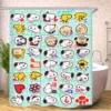 Anime Snoopy Colorful Shower Curtain 1pcs Waterproof Bath Screen Curtains with Hooks for Bathroom Decor 5